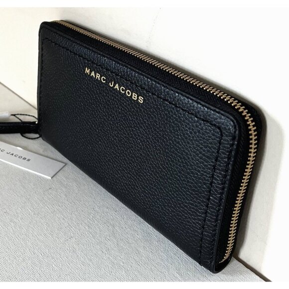 New Marc Jacobs The Groove Zip Around Continental Wallet Leather Black - Picture 3 of 4